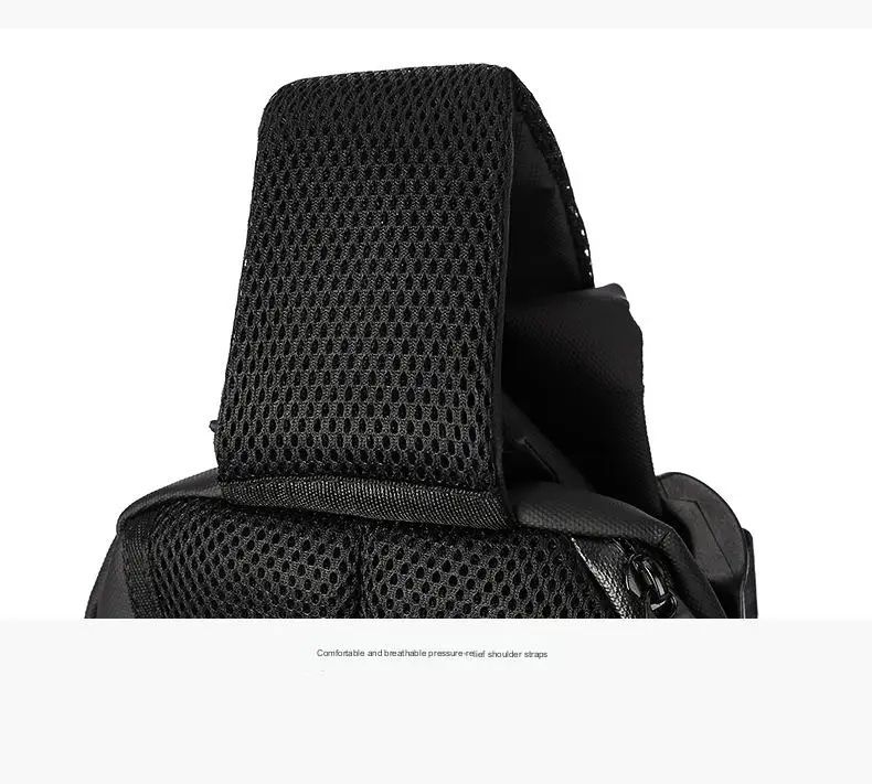 Fashion Business Men's Crossbody Bags Motorcycle Waterproof Nylon Chest Packs Casual Travel Large Capacity Shoulder Bag Male