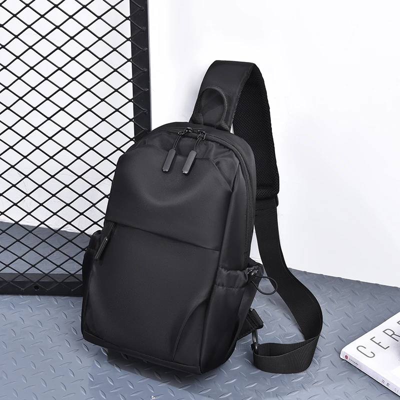 Men's Multifunctional Chest Bag with Adjustable Shoulder Straps Business Shoulder Bag Suitable for Sports Business Travel Commut