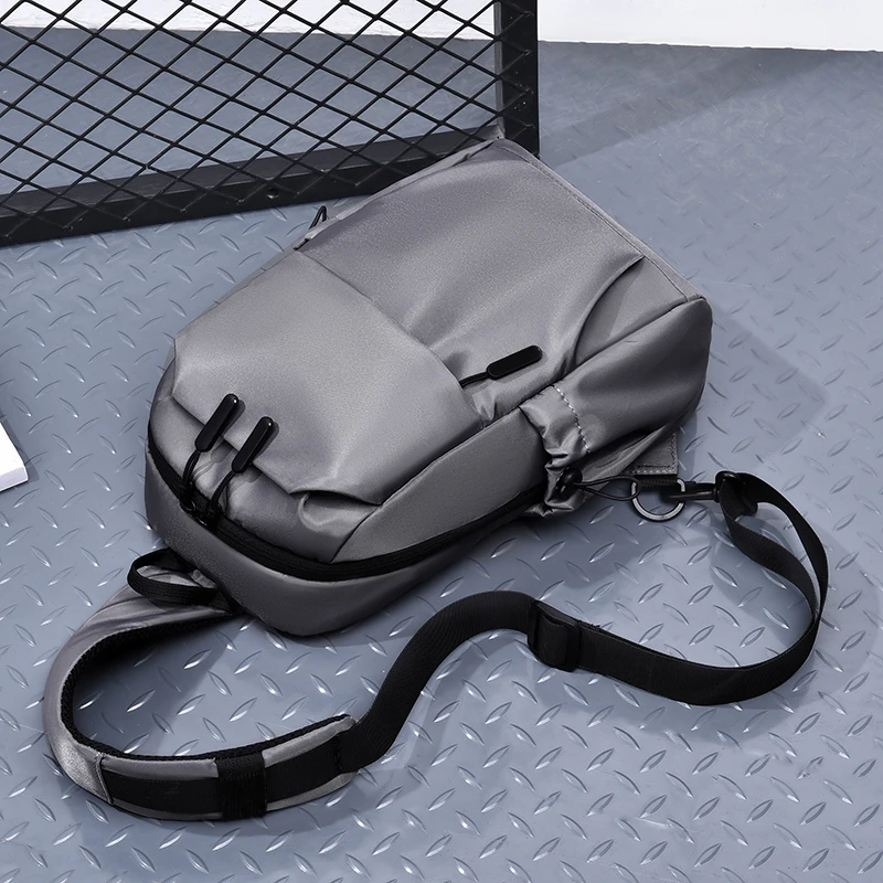 Men's Multifunctional Chest Bag with Adjustable Shoulder Straps Business Shoulder Bag Suitable for Sports Business Travel Commut