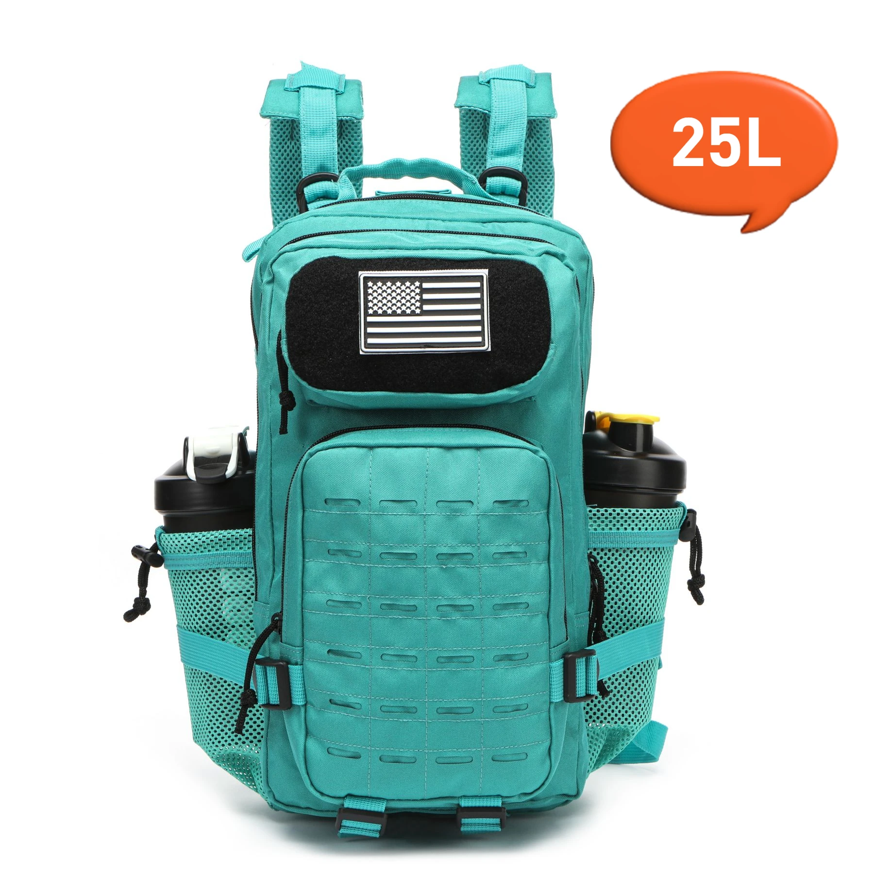 25L/50L Waterproof with 2 Bottle Holders Backpack Gym Outdoor Travel Hiking Fishing Trekking Backpacks 13inch Laptop Bag