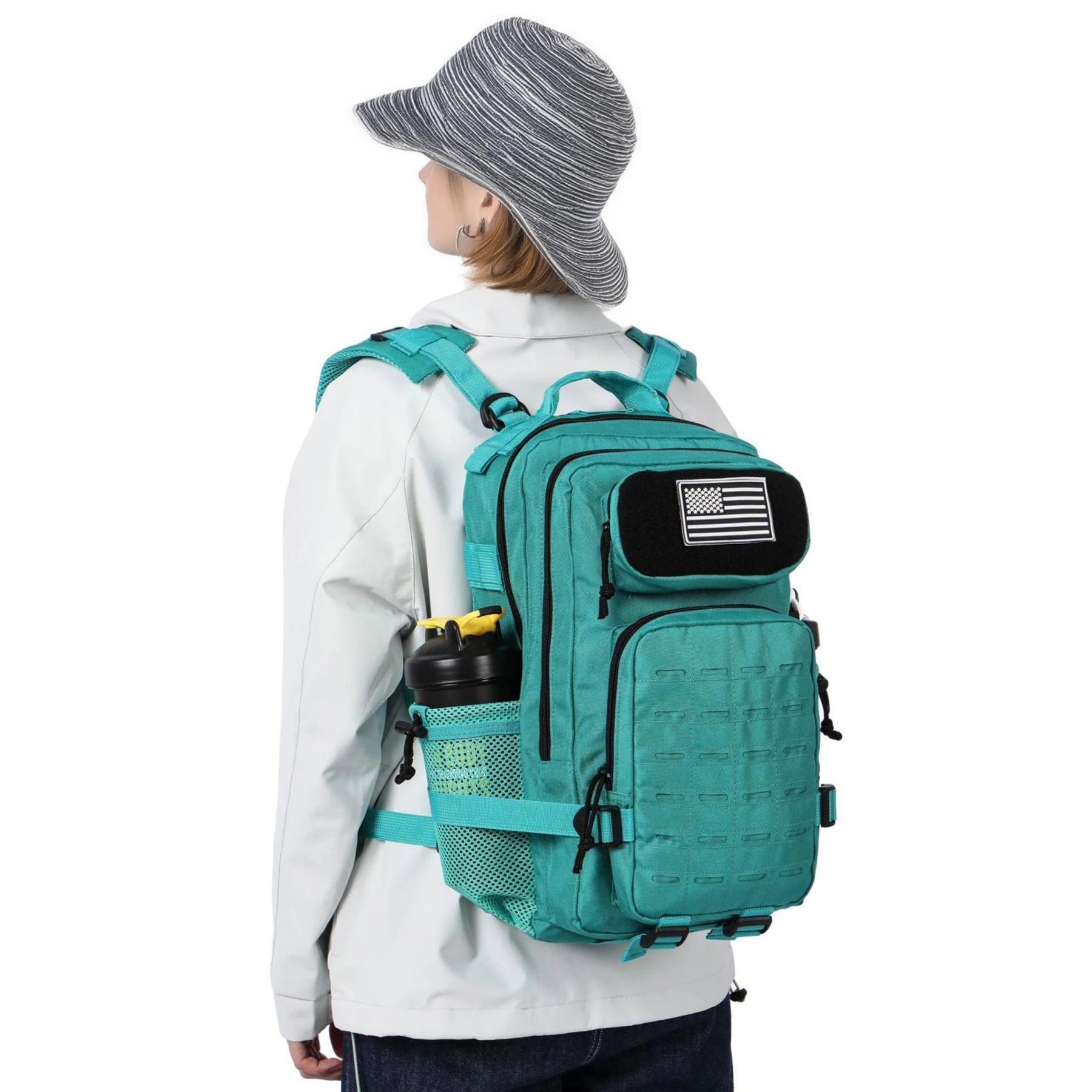 25L/50L Waterproof with 2 Bottle Holders Backpack Gym Outdoor Travel Hiking Fishing Trekking Backpacks 13inch Laptop Bag