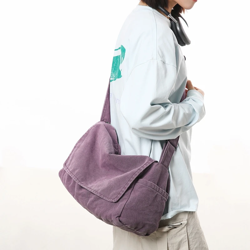 Men'S Minimalist Large Capacity Messenger Bag, Casual Shoulder Bag, Suitable for Vacation, Outdoor Activities, Daily Commuting