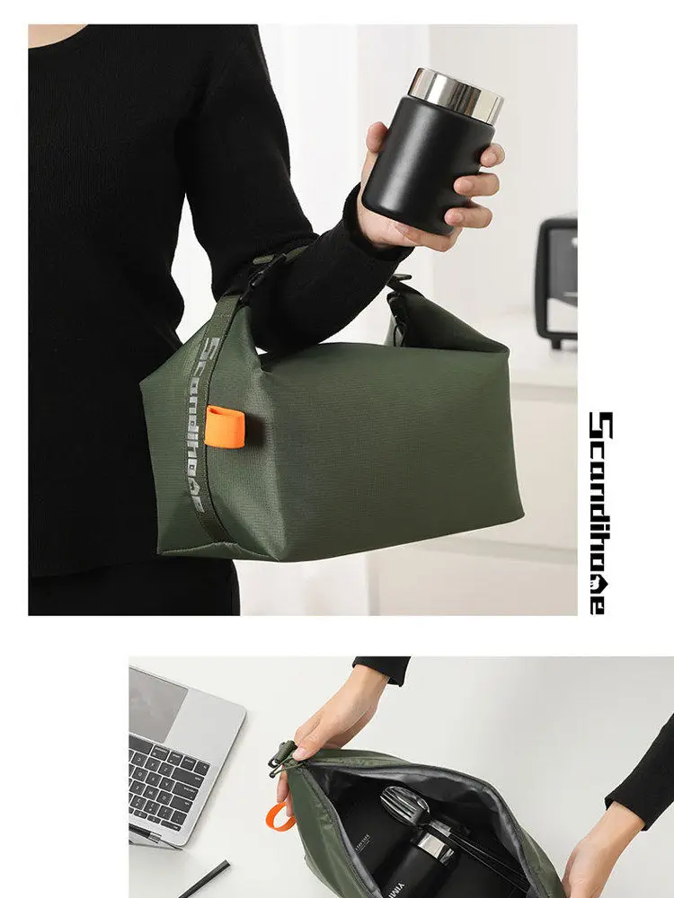 Portable Lunch Bag Woman Insulated Thermal Lunch Box Cooler Handbag Food Bag Carrier For Office School Travel Picnic