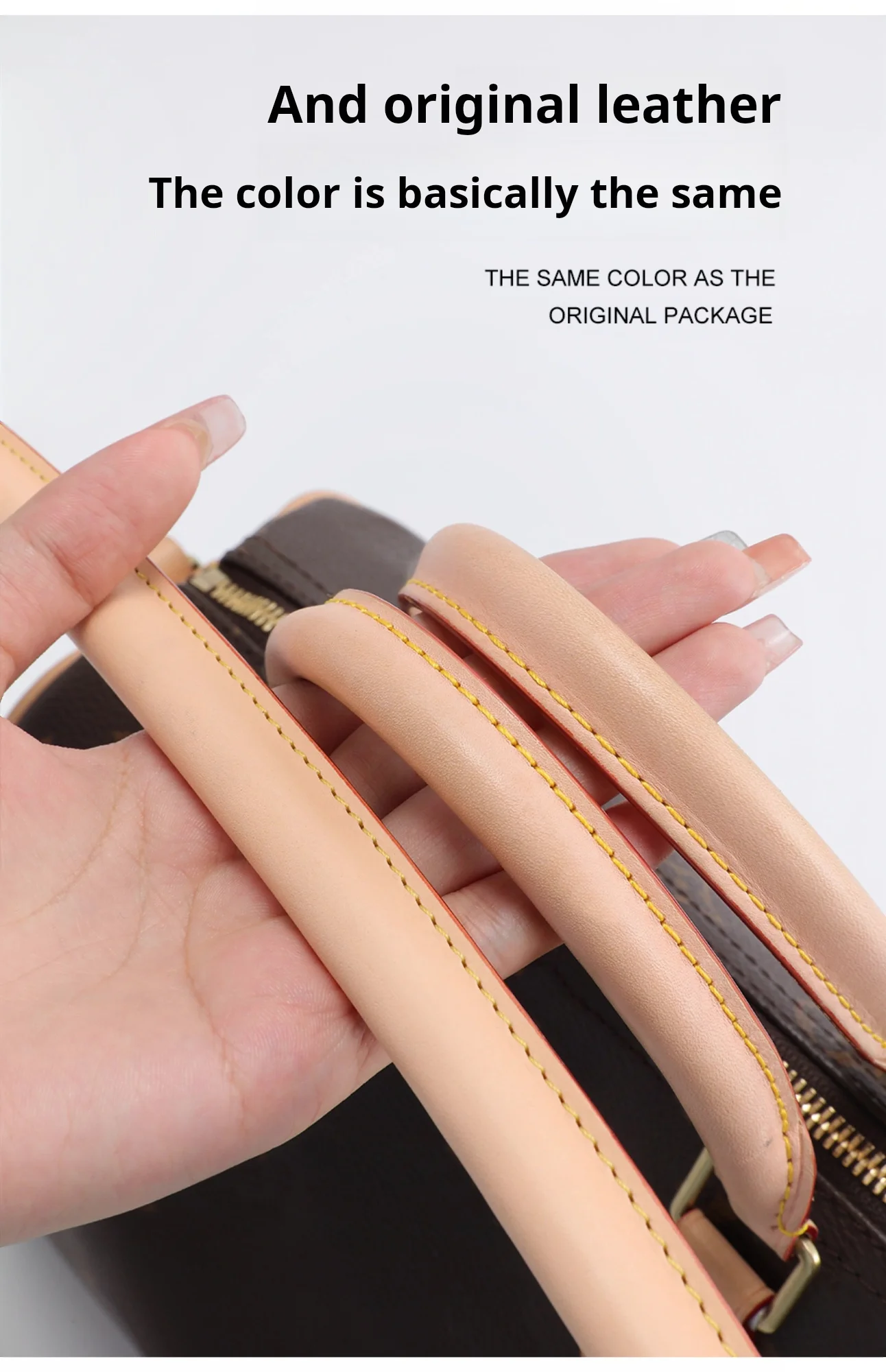 100% Genuine Vachetta Leather Bag Strap for LV Speedy 20 25 30 Shoulder Straps Long Bags Belts Replacement bag Accessories