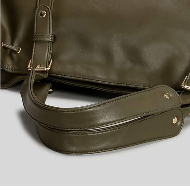 XMESSUN Women's Large Capacity Shoulder Bag, Fashion Simple Commuter Boston Handbag, Soft Leather Versatile Work Crossbody Bag