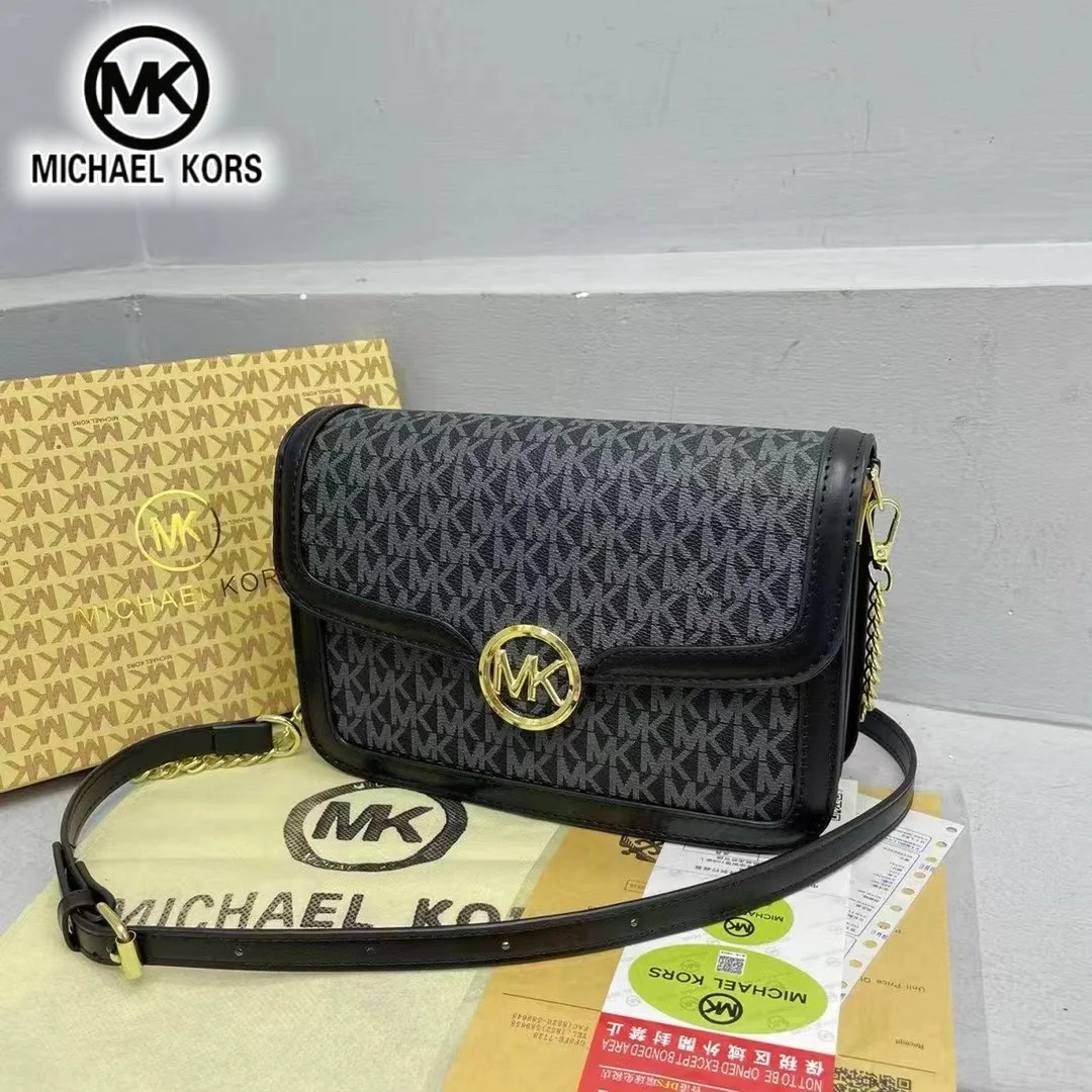 Michael Kors Fashion Women's Bag Classic Flower Letter Travel Handbag for Girls Casual MK Single Shoulder Crossbody Bag