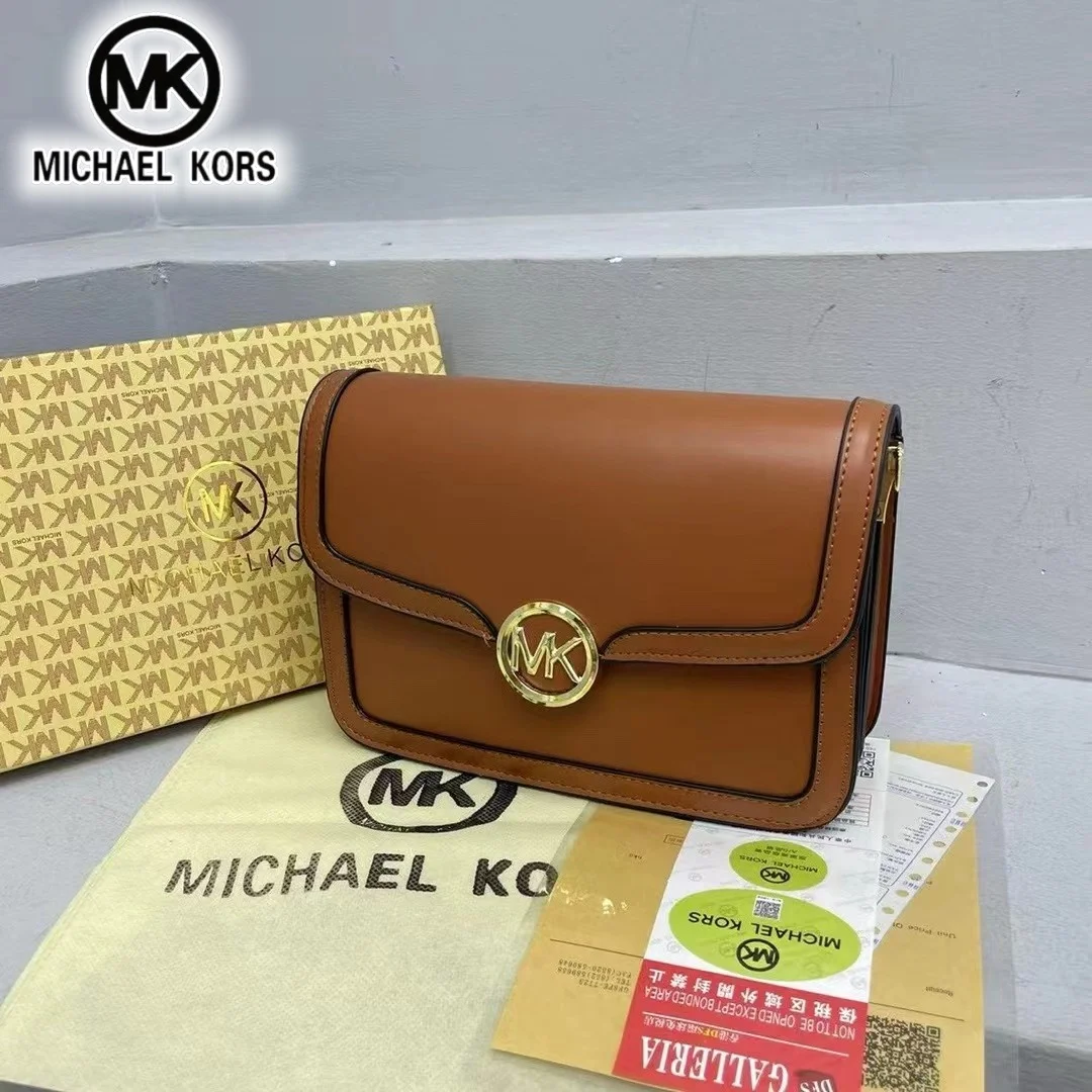 Michael Kors Fashion Women's Bag Classic Flower Letter Travel Handbag for Girls Casual MK Single Shoulder Crossbody Bag