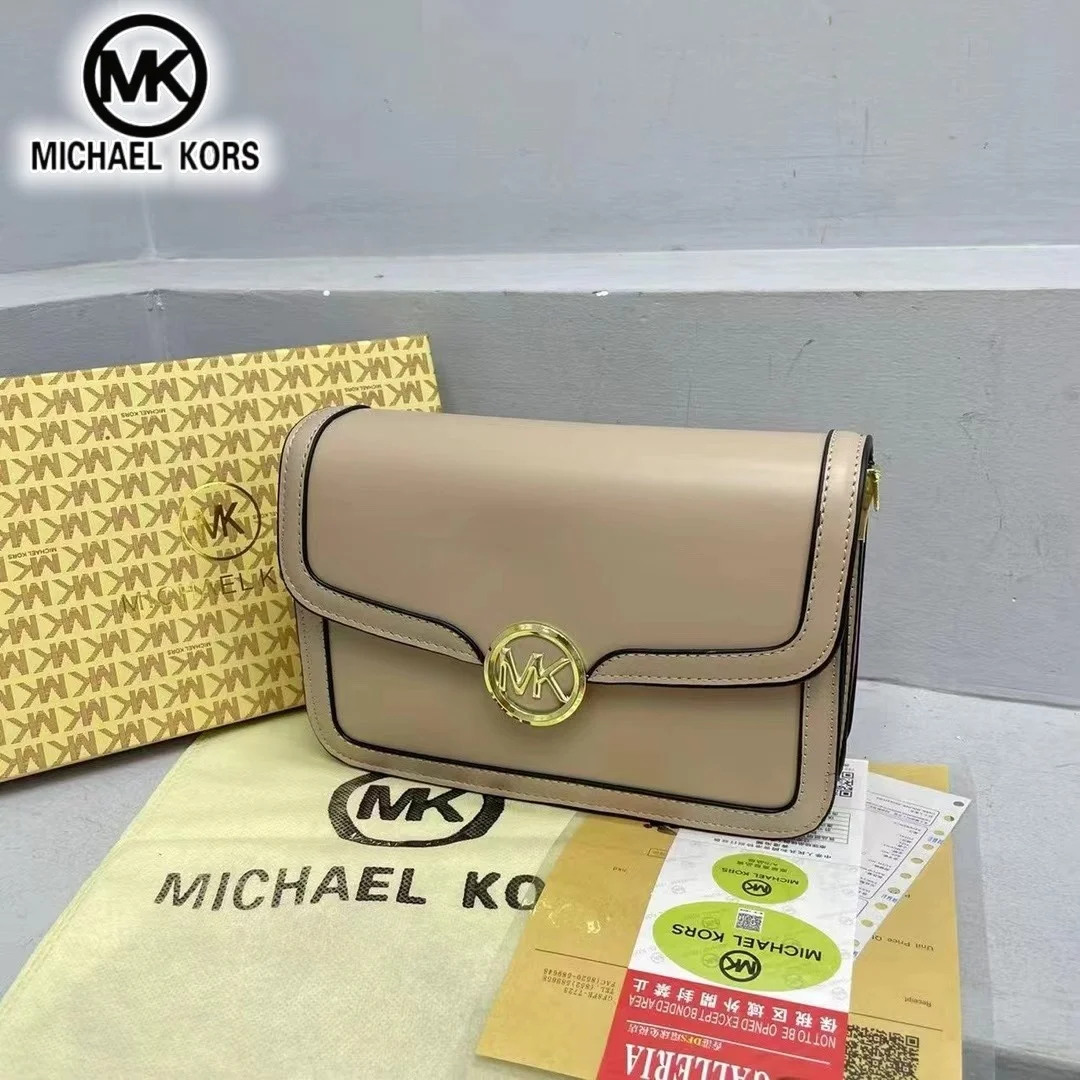 Michael Kors Fashion Women's Bag Classic Flower Letter Travel Handbag for Girls Casual MK Single Shoulder Crossbody Bag