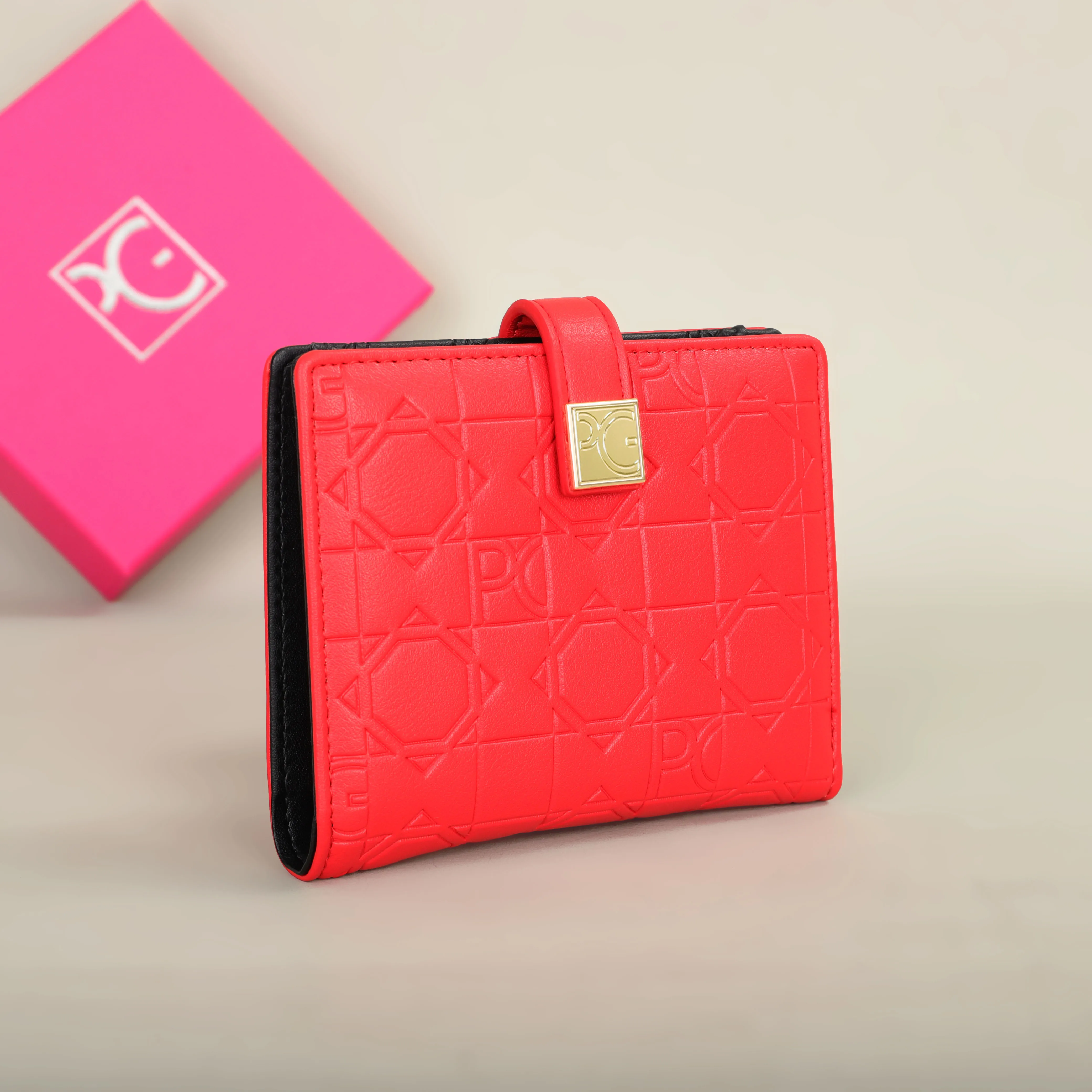 PG Wallet Fashion Classic Retro Women's Universal Wallet Letter Printed Portable Card Bag Zero Wallet