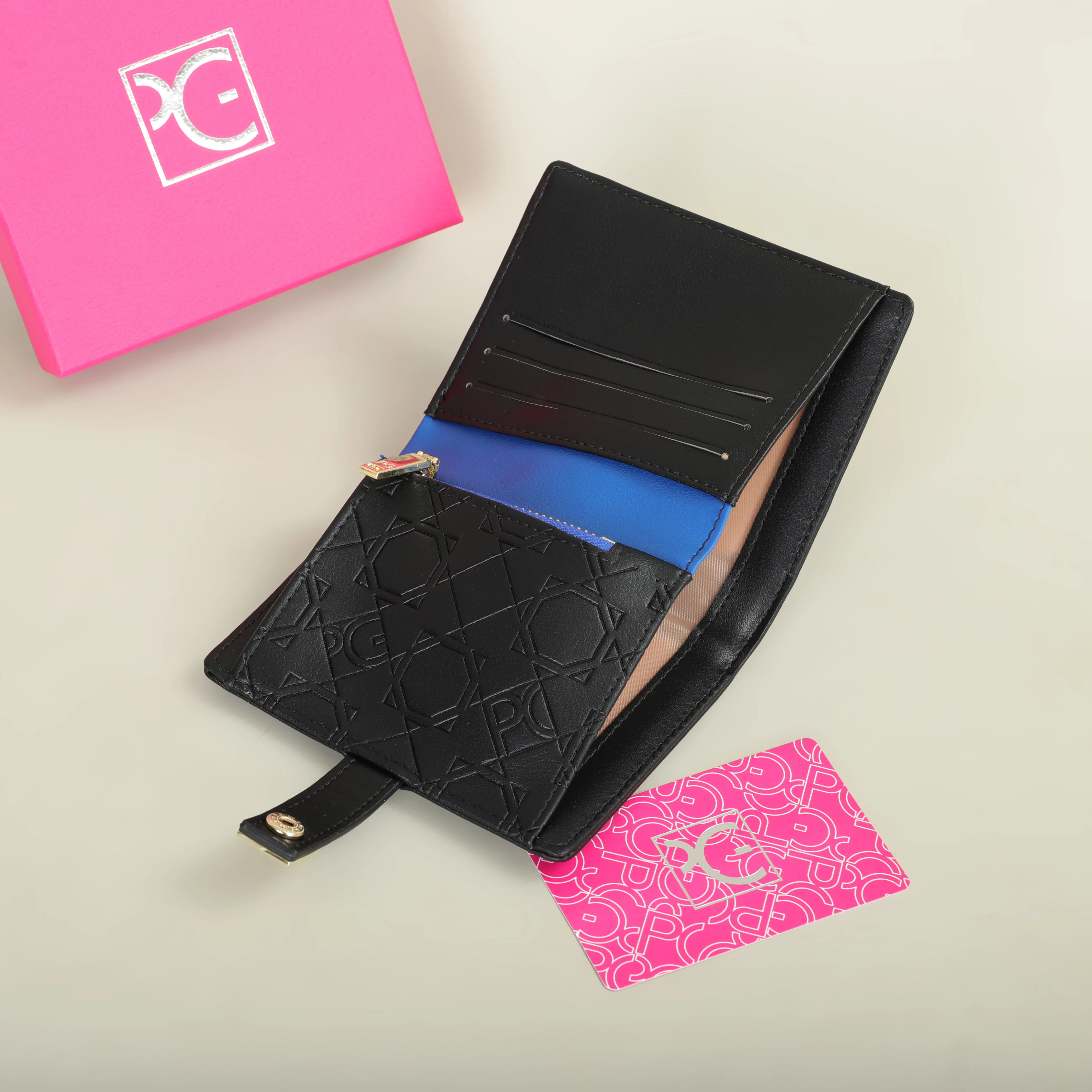 PG Wallet Fashion Classic Retro Women's Universal Wallet Letter Printed Portable Card Bag Zero Wallet