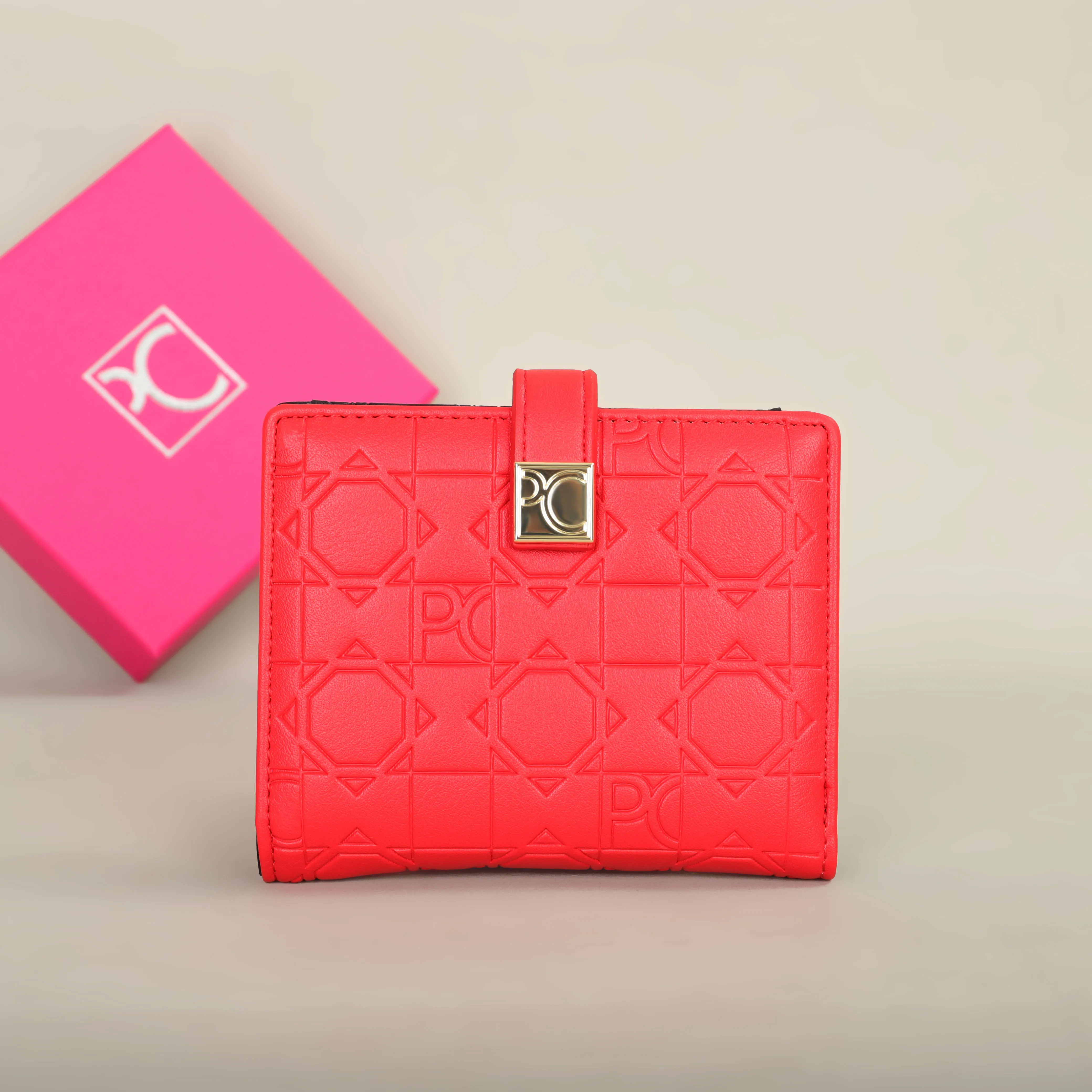 PG Wallet Fashion Classic Retro Women's Universal Wallet Letter Printed Portable Card Bag Zero Wallet