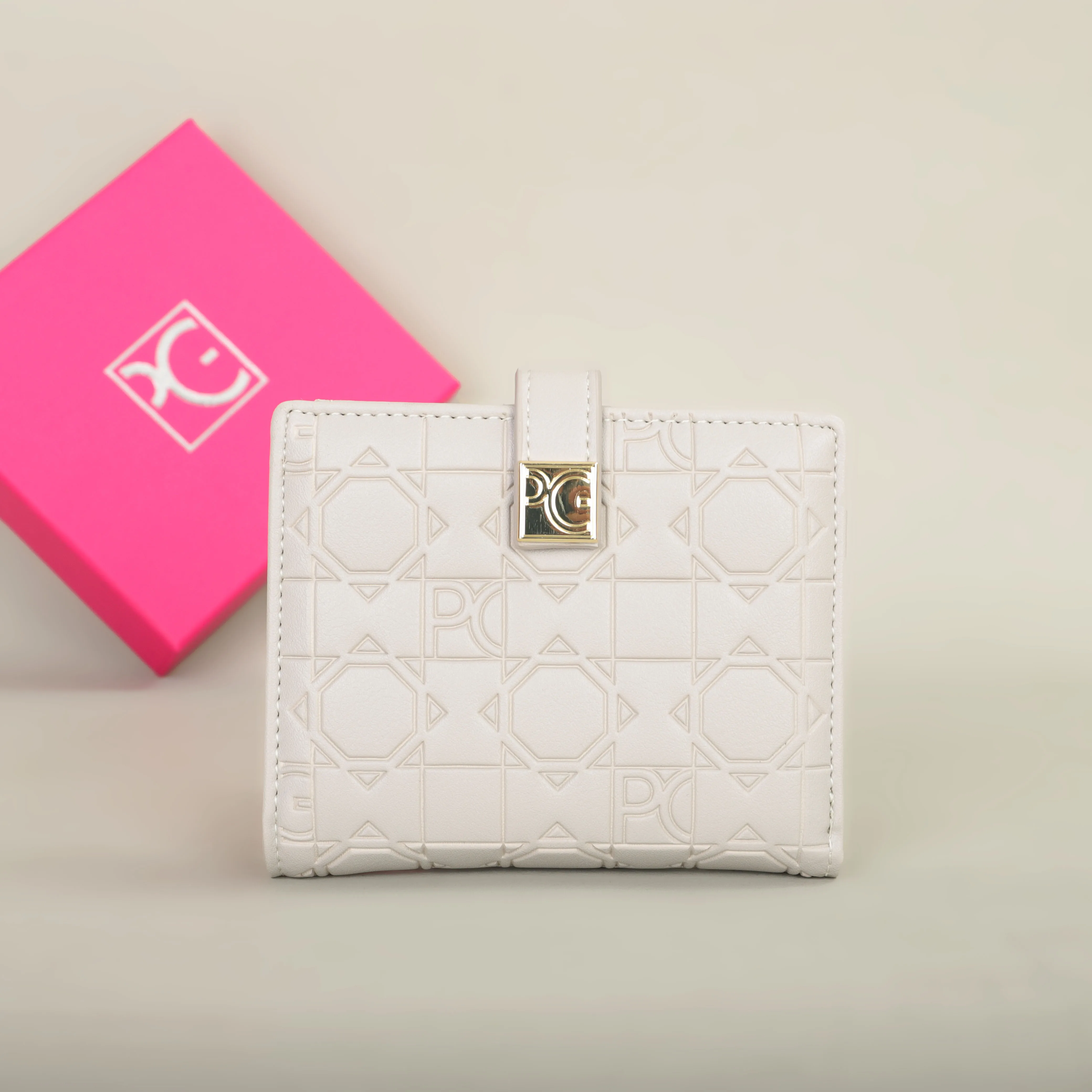 PG Wallet Fashion Classic Retro Women's Universal Wallet Letter Printed Portable Card Bag Zero Wallet