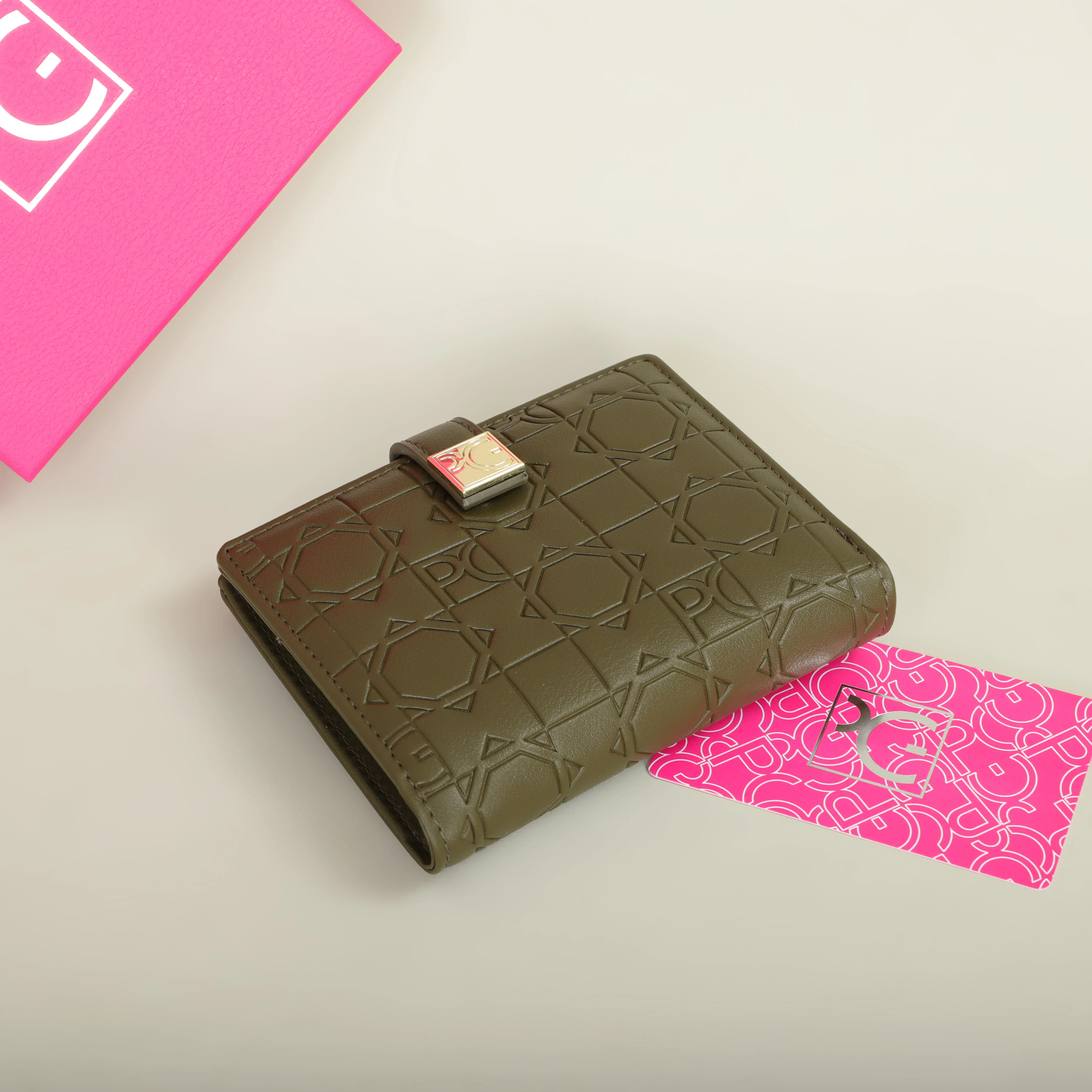 PG Wallet Fashion Classic Retro Women's Universal Wallet Letter Printed Portable Card Bag Zero Wallet