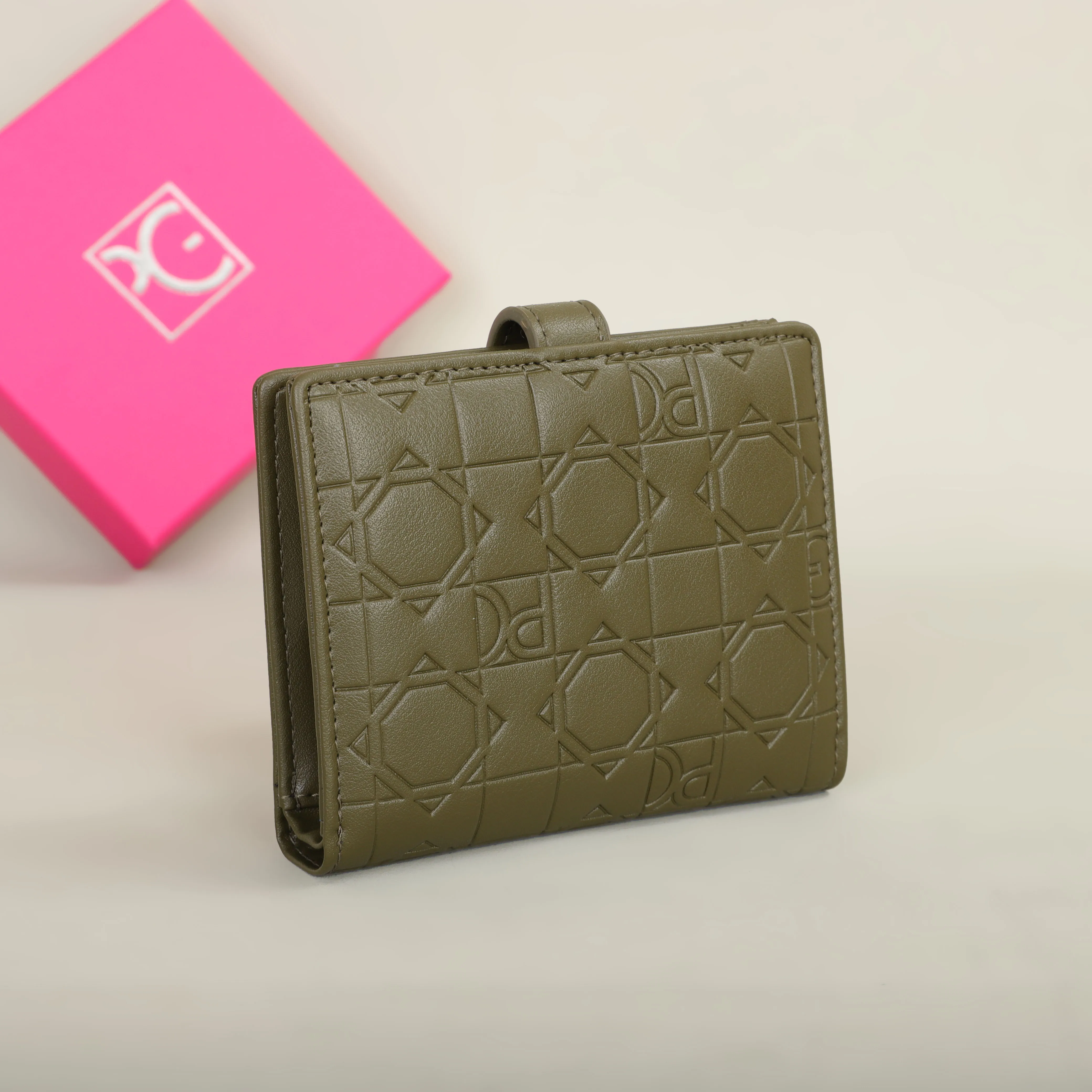 PG Wallet Fashion Classic Retro Women's Universal Wallet Letter Printed Portable Card Bag Zero Wallet