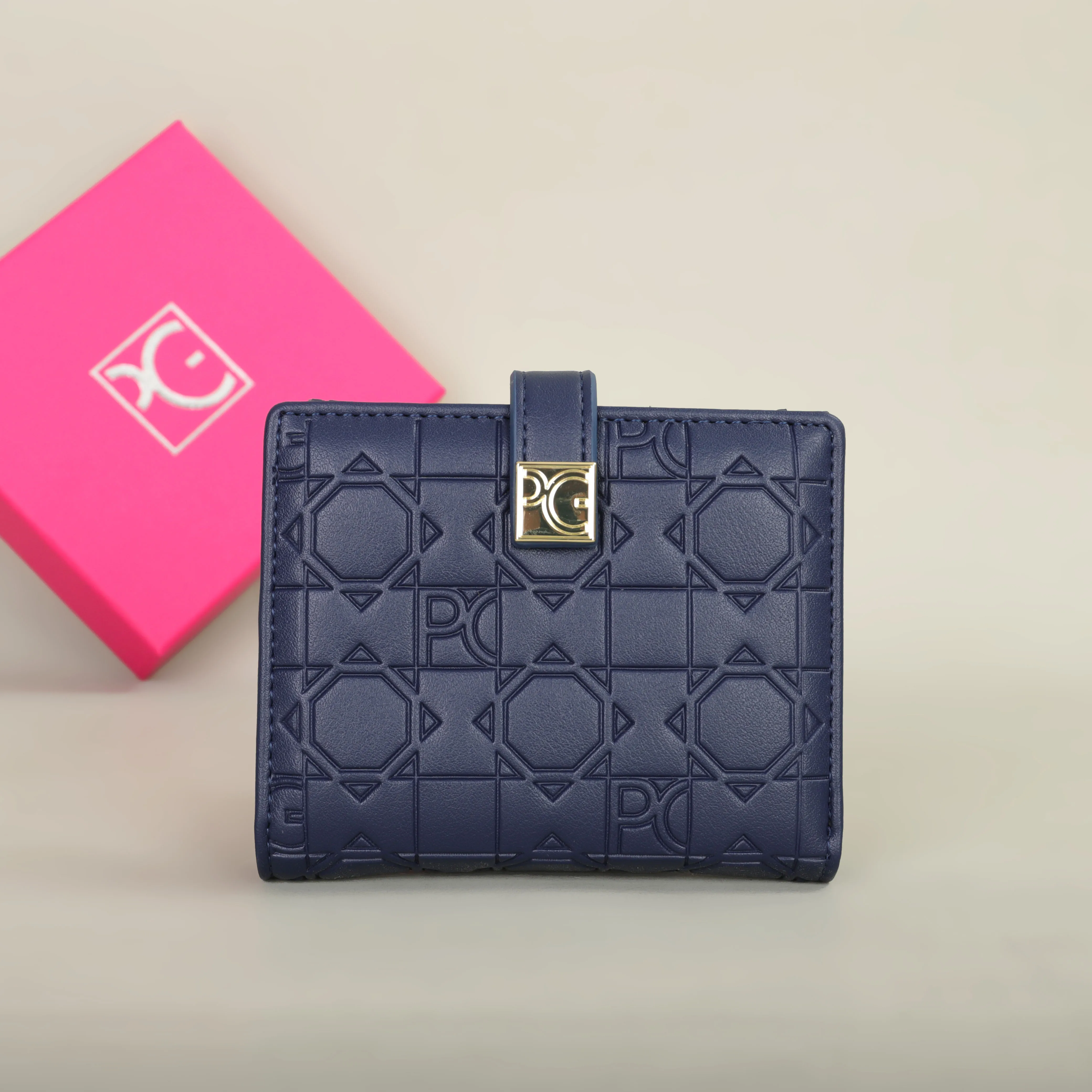 PG Wallet Fashion Classic Retro Women's Universal Wallet Letter Printed Portable Card Bag Zero Wallet