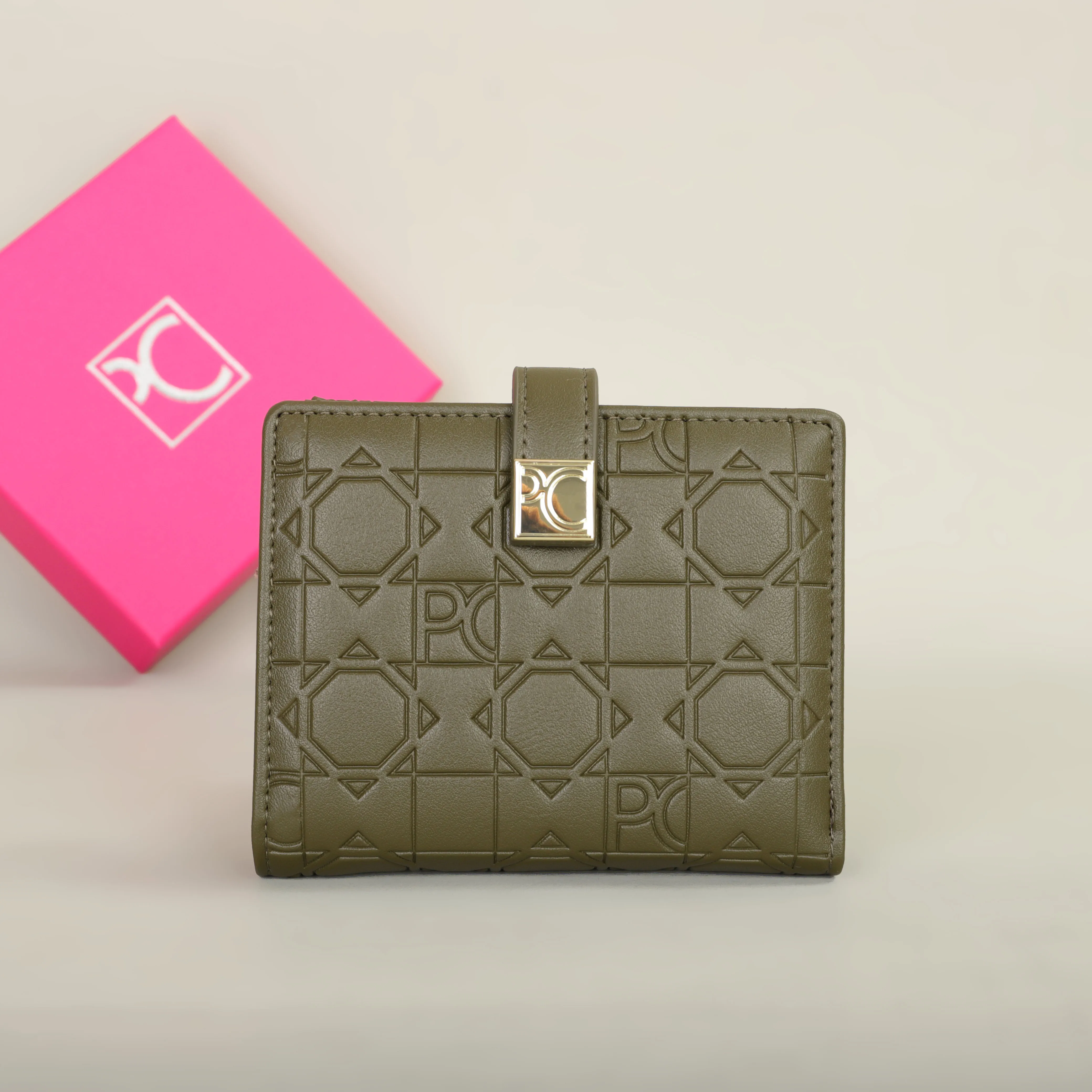 PG Wallet Fashion Classic Retro Women's Universal Wallet Letter Printed Portable Card Bag Zero Wallet