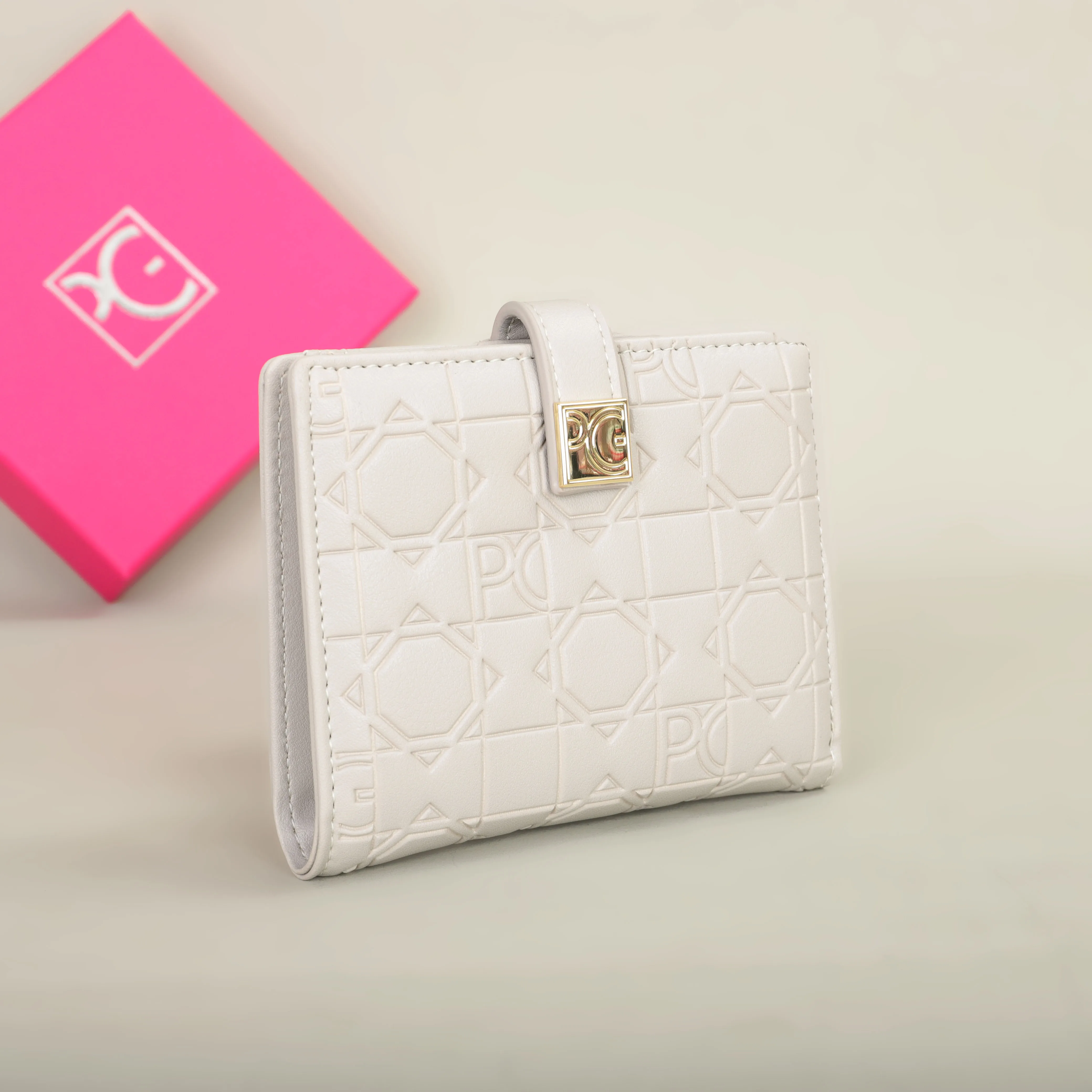 PG Wallet Fashion Classic Retro Women's Universal Wallet Letter Printed Portable Card Bag Zero Wallet