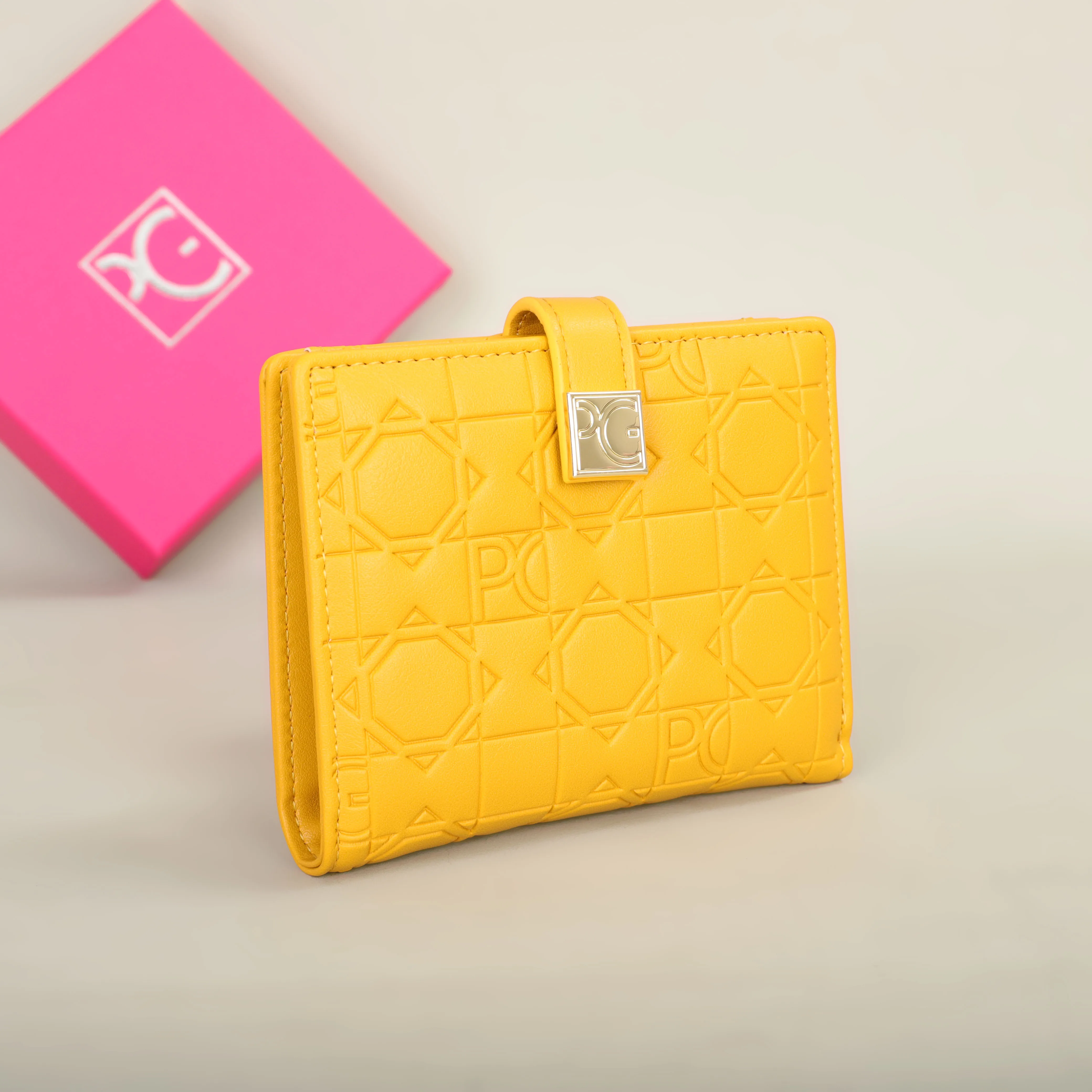 PG Wallet Fashion Classic Retro Women's Universal Wallet Letter Printed Portable Card Bag Zero Wallet