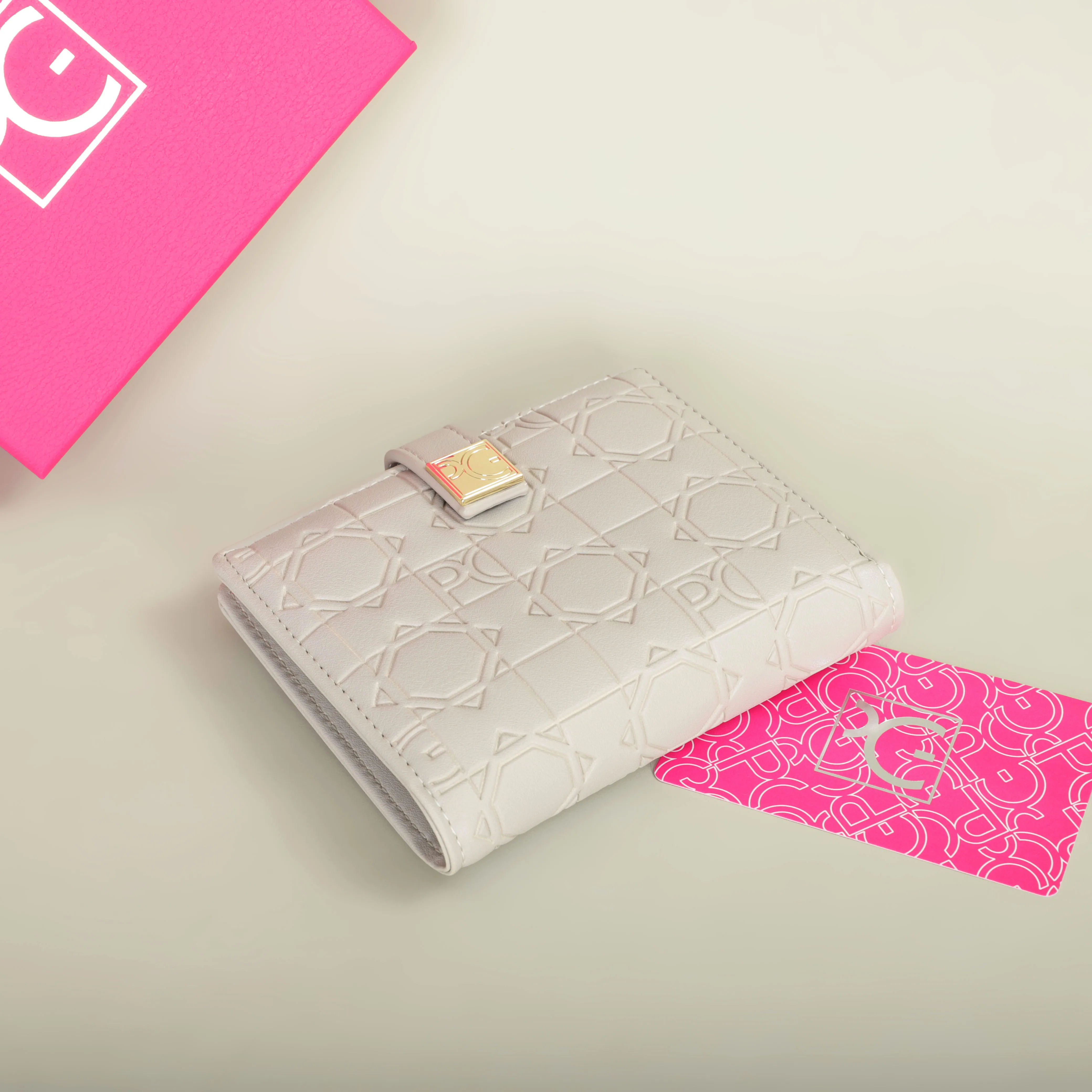 PG Wallet Fashion Classic Retro Women's Universal Wallet Letter Printed Portable Card Bag Zero Wallet