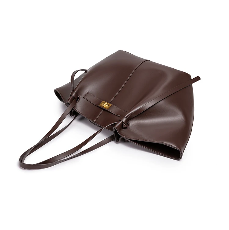 Women Large Capacity Wing Tote Bag Soft PU Leather Shoulder Bag Vintage Gold Turn Lock Shopper Bag Casual Commuter Handbag Work