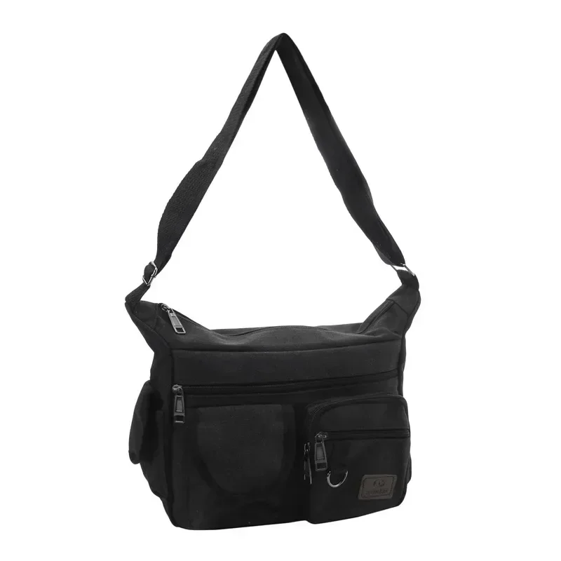 Fashion Men's Canvas Shoulder Bag Luxury Messenger Bag Unisex Casual Tote Travel Crossbody Bag High Quality Handbag Chest Bag