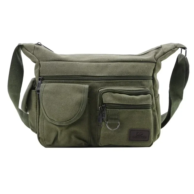 Fashion Men's Canvas Shoulder Bag Luxury Messenger Bag Unisex Casual Tote Travel Crossbody Bag High Quality Handbag Chest Bag