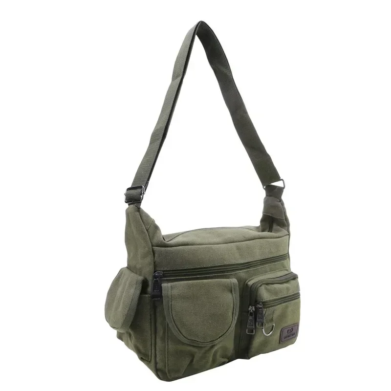 Fashion Men's Canvas Shoulder Bag Luxury Messenger Bag Unisex Casual Tote Travel Crossbody Bag High Quality Handbag Chest Bag