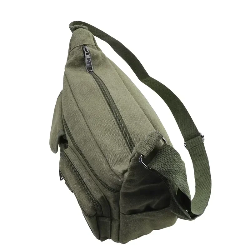 Fashion Men's Canvas Shoulder Bag Luxury Messenger Bag Unisex Casual Tote Travel Crossbody Bag High Quality Handbag Chest Bag