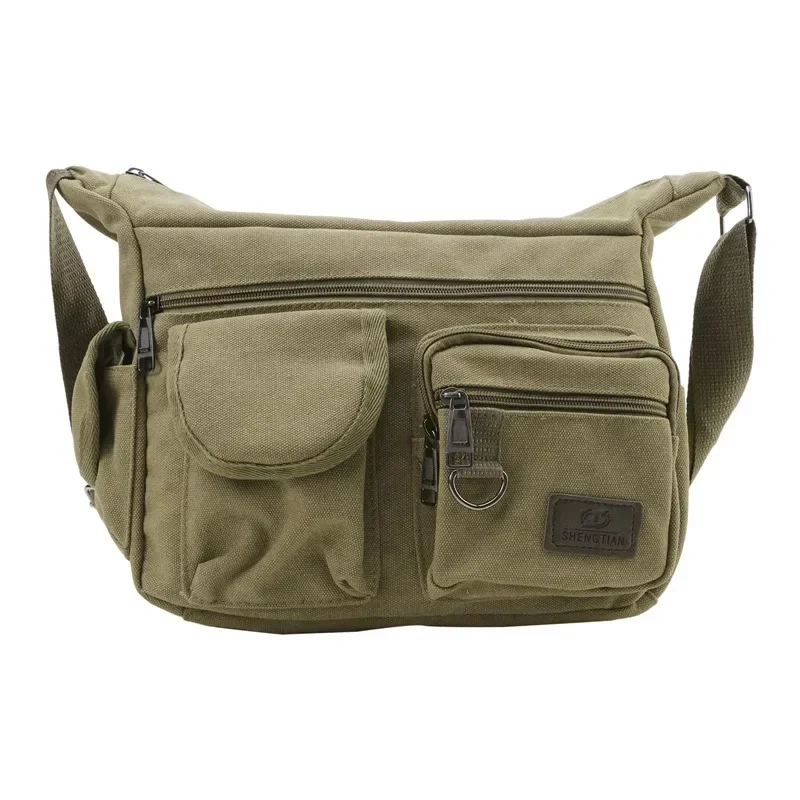 Fashion Men's Canvas Shoulder Bag Luxury Messenger Bag Unisex Casual Tote Travel Crossbody Bag High Quality Handbag Chest Bag