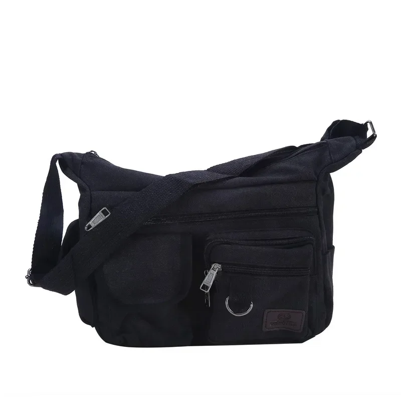 Fashion Men's Canvas Shoulder Bag Luxury Messenger Bag Unisex Casual Tote Travel Crossbody Bag High Quality Handbag Chest Bag