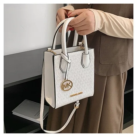 Michael Kors Women's Crossbody Shoulder Bag, Casual Letter Bucket Bag, Underarm Music Sheet Bag, MK Girl Travel Bag