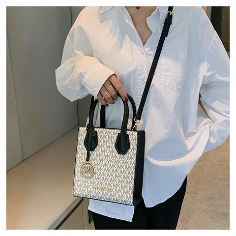 Michael Kors Women's Crossbody Shoulder Bag, Casual Letter Bucket Bag, Underarm Music Sheet Bag, MK Girl Travel Bag