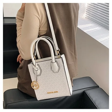 Michael Kors Women's Crossbody Shoulder Bag, Casual Letter Bucket Bag, Underarm Music Sheet Bag, MK Girl Travel Bag