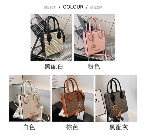 Michael Kors Women's Crossbody Shoulder Bag, Casual Letter Bucket Bag, Underarm Music Sheet Bag, MK Girl Travel Bag