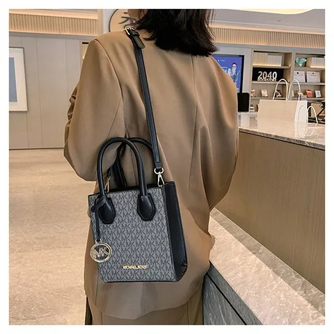 Michael Kors Women's Crossbody Shoulder Bag, Casual Letter Bucket Bag, Underarm Music Sheet Bag, MK Girl Travel Bag