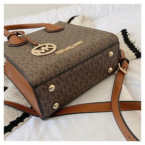 Michael Kors Women's Crossbody Shoulder Bag, Casual Letter Bucket Bag, Underarm Music Sheet Bag, MK Girl Travel Bag