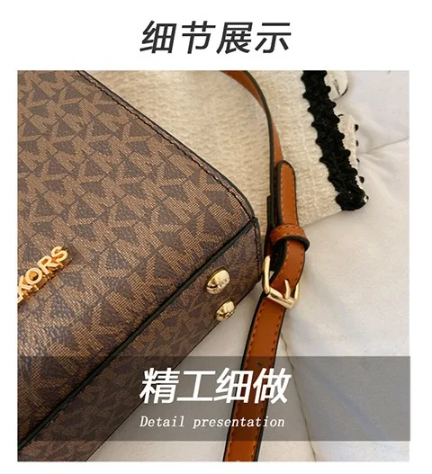 Michael Kors Women's Crossbody Shoulder Bag, Casual Letter Bucket Bag, Underarm Music Sheet Bag, MK Girl Travel Bag