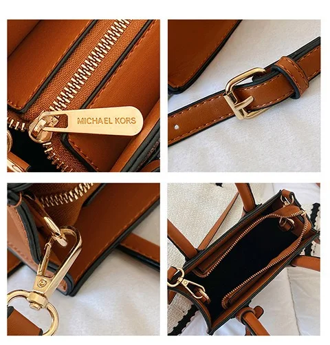 Michael Kors Women's Crossbody Shoulder Bag, Casual Letter Bucket Bag, Underarm Music Sheet Bag, MK Girl Travel Bag