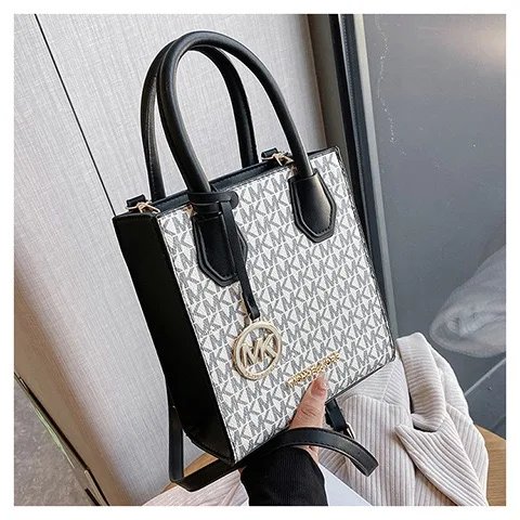 Michael Kors Women's Crossbody Shoulder Bag, Casual Letter Bucket Bag, Underarm Music Sheet Bag, MK Girl Travel Bag
