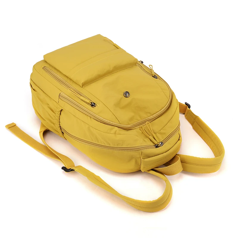 Women's Large Capacity Casual Nylon Multi-Layer Backpack Fashionable Knapsacks Travel School Bag for Outdoor Camping Hiking