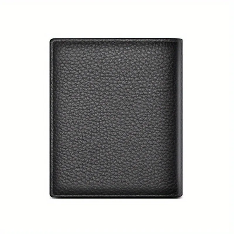 Vertical Short Wallets for Men Genuine Leather Rfid Blocking Wallet Men Coin Pocket Slim Card Holder Minimalist Small Purse