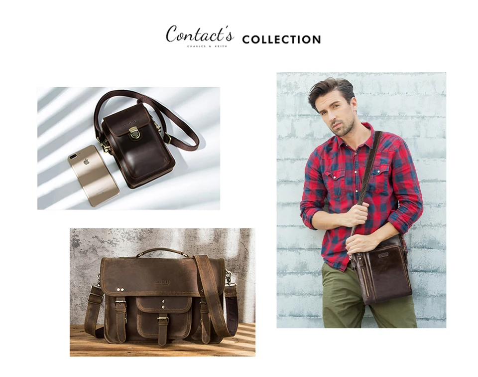 CONTACT'S Genuine Leather Key Wallets for Men Large Metal Hook Luxury Car Key Pouch Zipper Key Case Leather Key Organizer Male