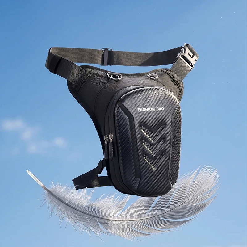 Unisex Motorcycle Leg Bag – Waterproof with Hard Base, Adjustable Strap for Biking & Outdoor Rides