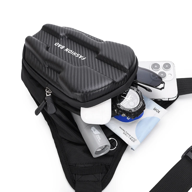 Unisex Motorcycle Leg Bag – Waterproof with Hard Base, Adjustable Strap for Biking & Outdoor Rides