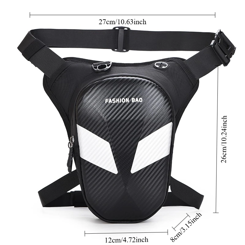 Unisex Motorcycle Leg Bag – Waterproof with Hard Base, Adjustable Strap for Biking & Outdoor Rides