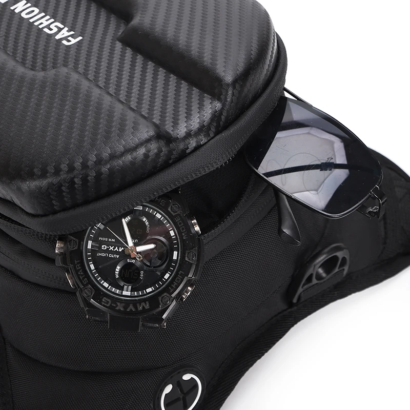 Unisex Motorcycle Leg Bag – Waterproof with Hard Base, Adjustable Strap for Biking & Outdoor Rides