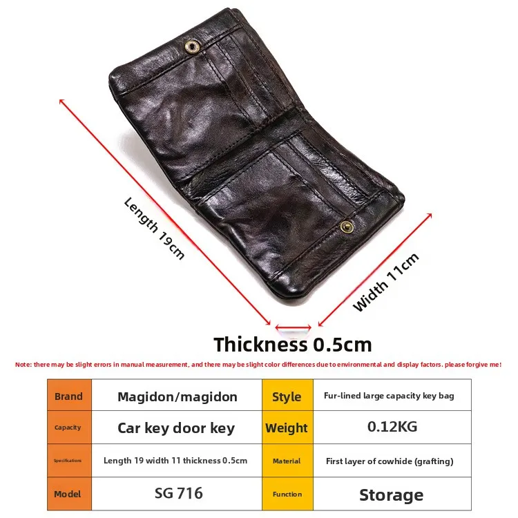 Top Quality Genuine Cow Leather Men Retro Wallets Zipper Short Coin Pocket Card Holder Coin Pocket Simple Soft Male Wallets