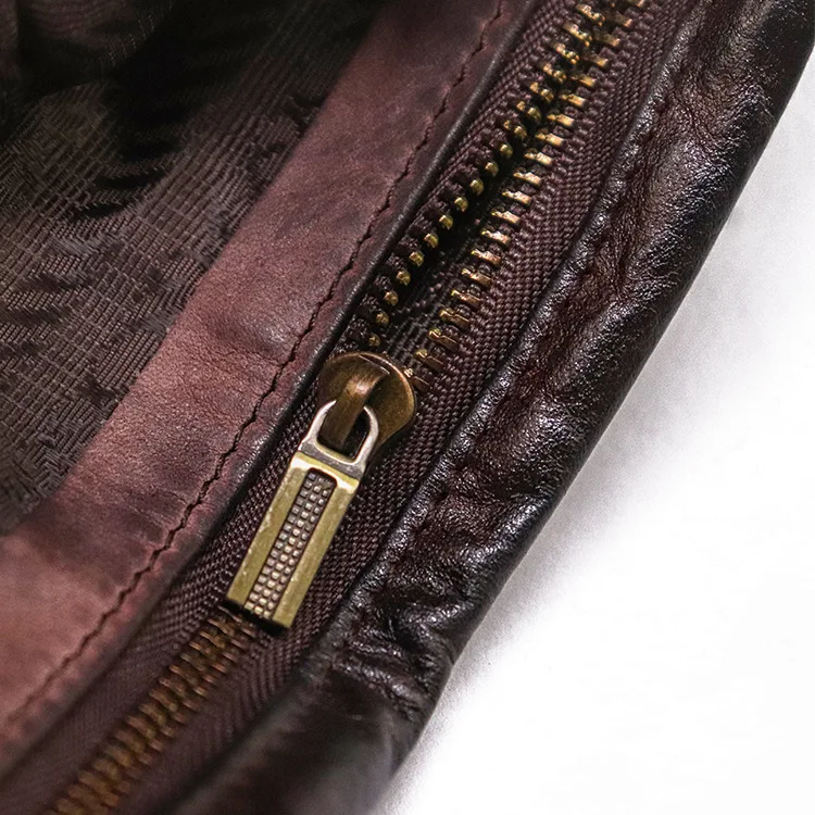 Top Quality Genuine Cow Leather Men Retro Wallets Zipper Short Coin Pocket Card Holder Coin Pocket Simple Soft Male Wallets