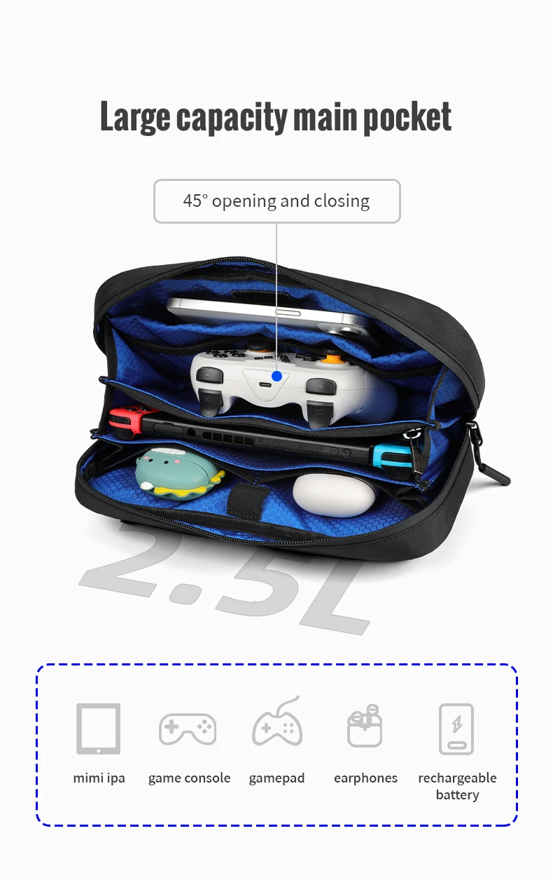 Heroic Knight Quality Men's Shoulder Bag Light Waterproof X-Pac Messenger Bag Stylish Clutch Bags With Detachable Shoulder Strap