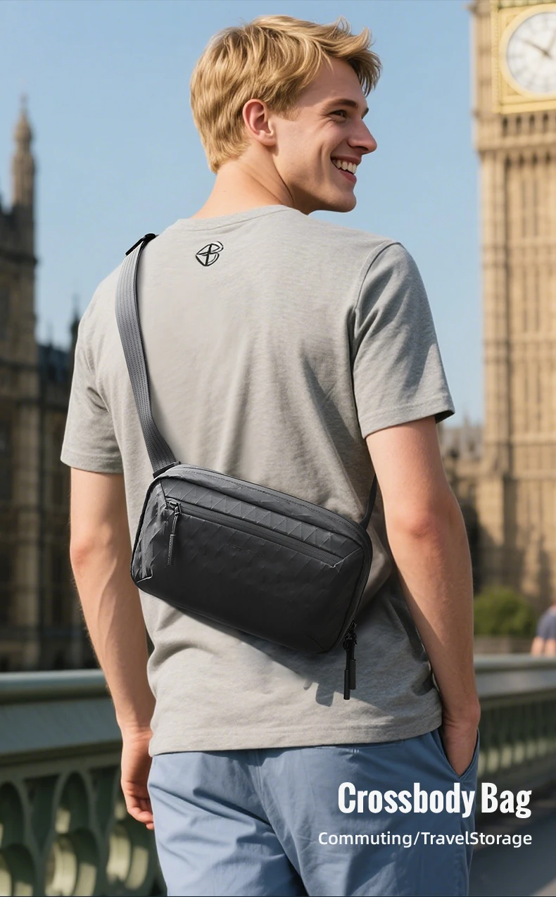 Heroic Knight Quality Men's Shoulder Bag Light Waterproof X-Pac Messenger Bag Stylish Clutch Bags With Detachable Shoulder Strap